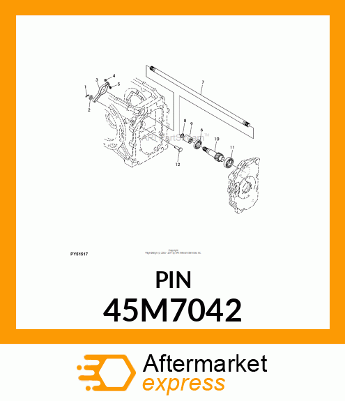 PIN, DRILLED, SAE CLEVIS HEAD 45M7042