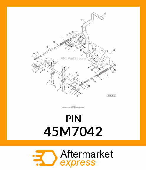 PIN, DRILLED, SAE CLEVIS HEAD 45M7042