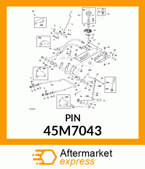 PIN, DRILLED, SAE CLEVIS HEAD 45M7043