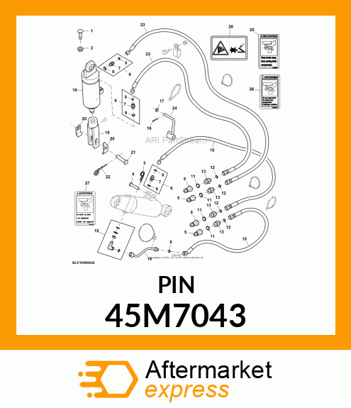 PIN, DRILLED, SAE CLEVIS HEAD 45M7043