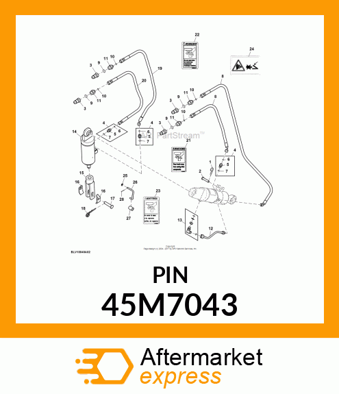 PIN, DRILLED, SAE CLEVIS HEAD 45M7043