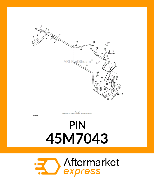 PIN, DRILLED, SAE CLEVIS HEAD 45M7043