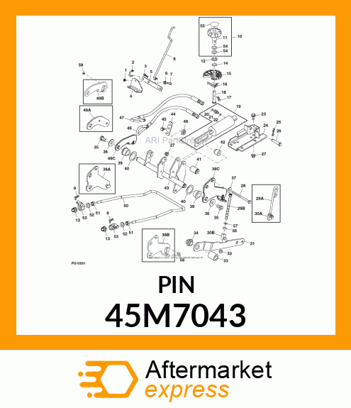 PIN, DRILLED, SAE CLEVIS HEAD 45M7043