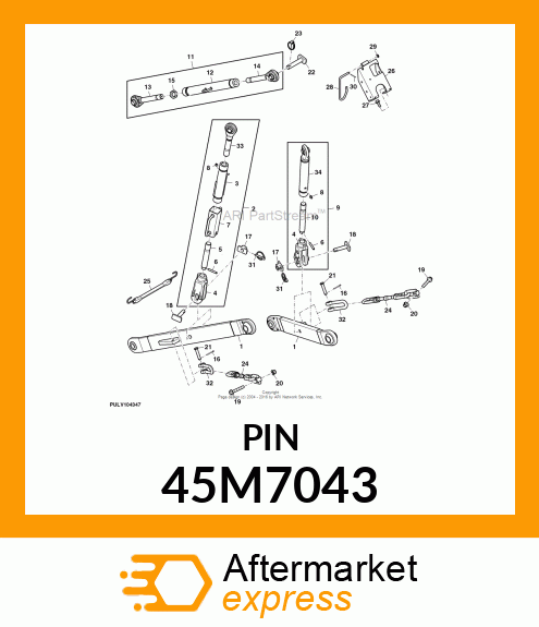 PIN, DRILLED, SAE CLEVIS HEAD 45M7043