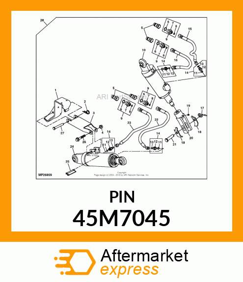 PIN, DRILLED, SAE CLEVIS HEAD 45M7045