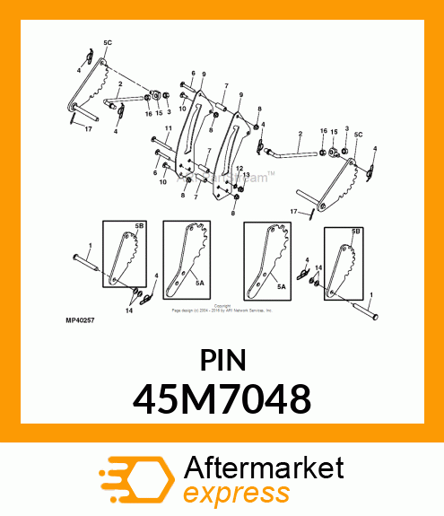 PIN, DRILLED, SAE CLEVIS HEAD 45M7048