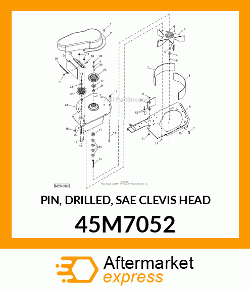 PIN, DRILLED, SAE CLEVIS HEAD 45M7052