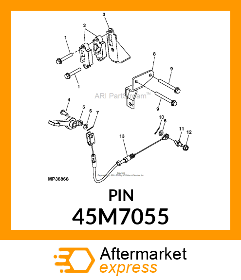 PIN, DRILLED, SAE CLEVIS HEAD 45M7055