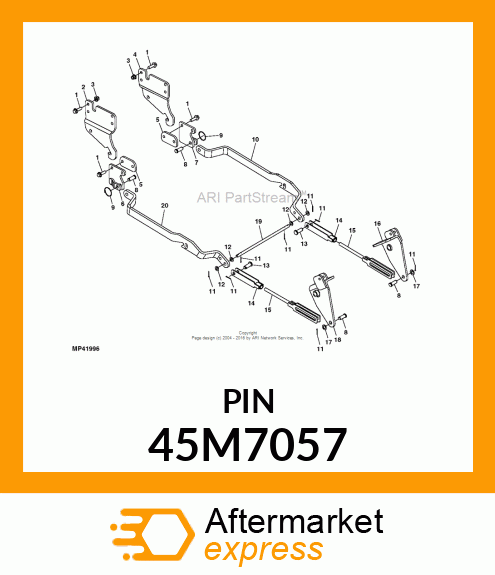 PIN, DRILLED, SAE CLEVIS HEAD # 45M7057