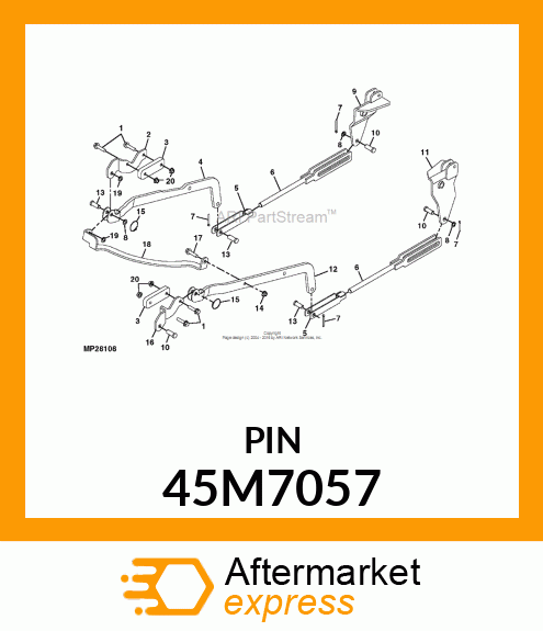 PIN, DRILLED, SAE CLEVIS HEAD # 45M7057