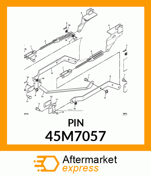 PIN, DRILLED, SAE CLEVIS HEAD # 45M7057