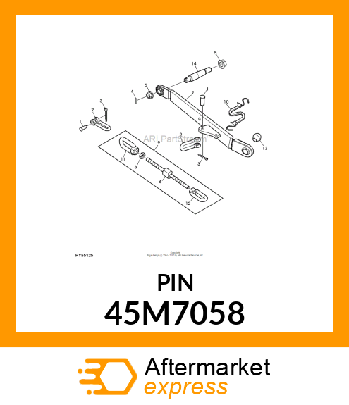 PIN, DRILLED, SAE CLEVIS HEAD 45M7058