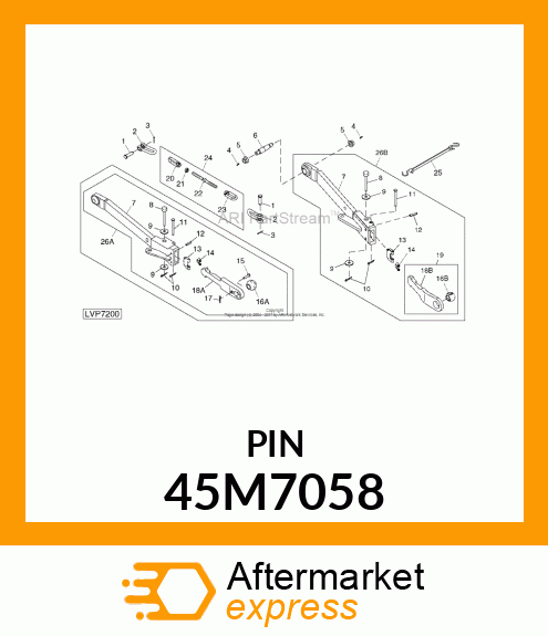 PIN, DRILLED, SAE CLEVIS HEAD 45M7058