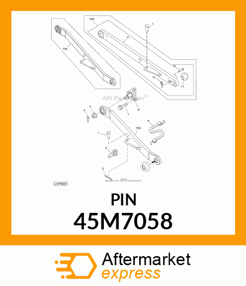 PIN, DRILLED, SAE CLEVIS HEAD 45M7058