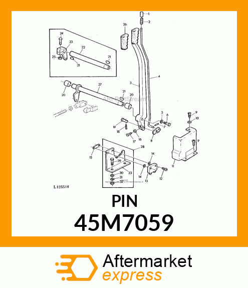 PIN, DRILLED, SAE CLEVIS HEAD 45M7059