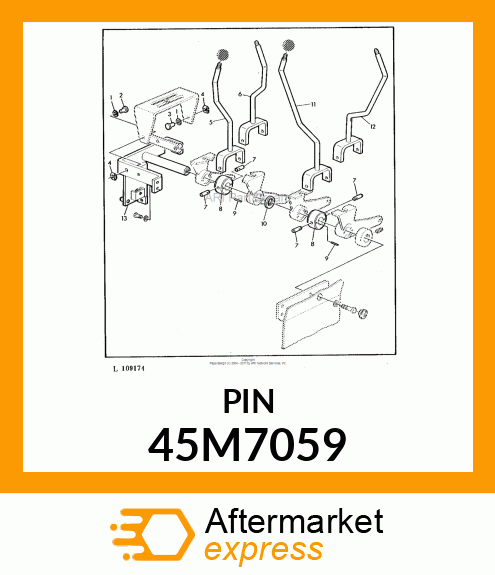 PIN, DRILLED, SAE CLEVIS HEAD 45M7059