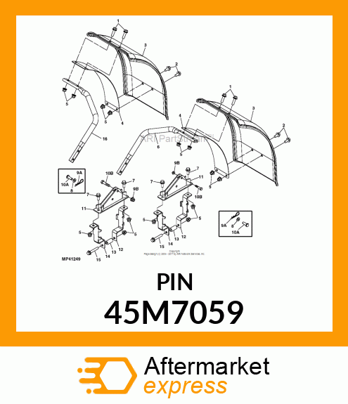 PIN, DRILLED, SAE CLEVIS HEAD 45M7059