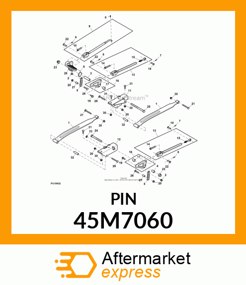 PIN, DRILLED, SAE CLEVIS HEAD 45M7060