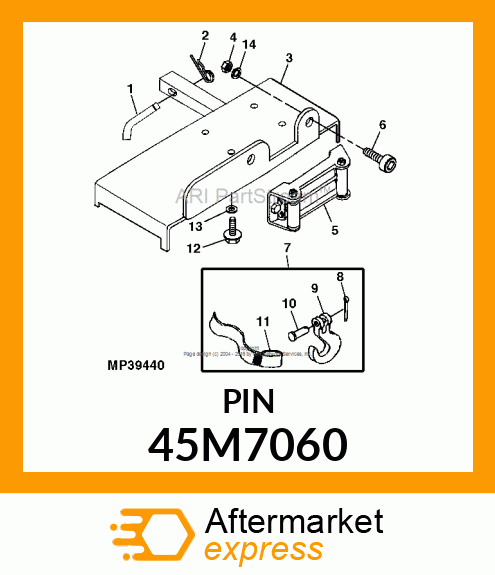 PIN, DRILLED, SAE CLEVIS HEAD 45M7060