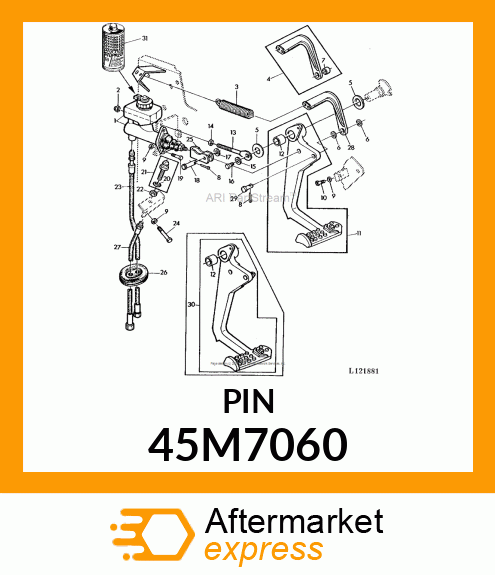 PIN, DRILLED, SAE CLEVIS HEAD 45M7060