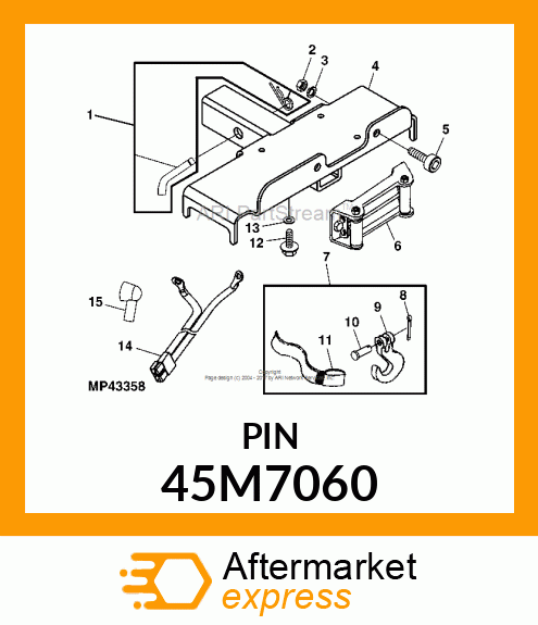 PIN, DRILLED, SAE CLEVIS HEAD 45M7060