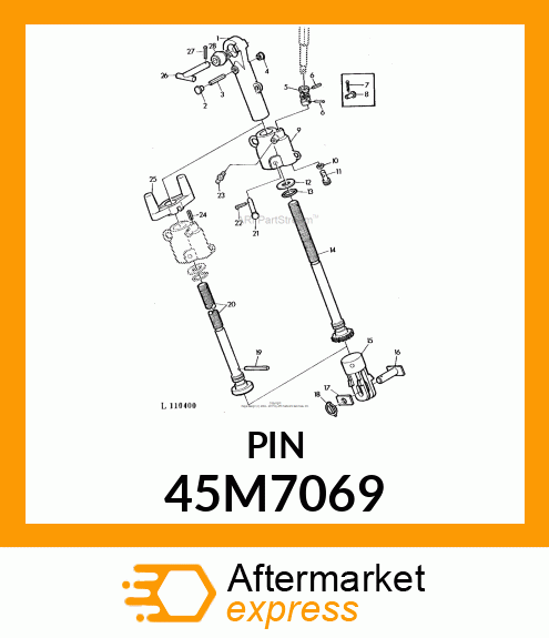 PIN, DRILLED, SAE CLEVIS HEAD 45M7069