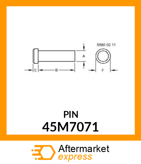 PIN, SAE CLEVIS HEAD 45M7071