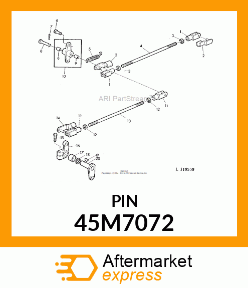 PIN, DRILLED, SAE CLEVIS HEAD 45M7072