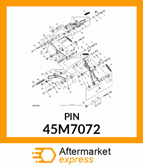 PIN, DRILLED, SAE CLEVIS HEAD 45M7072