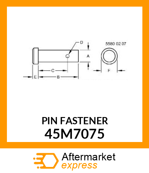 PIN, DRILLED, SAE CLEVIS HEAD 45M7075