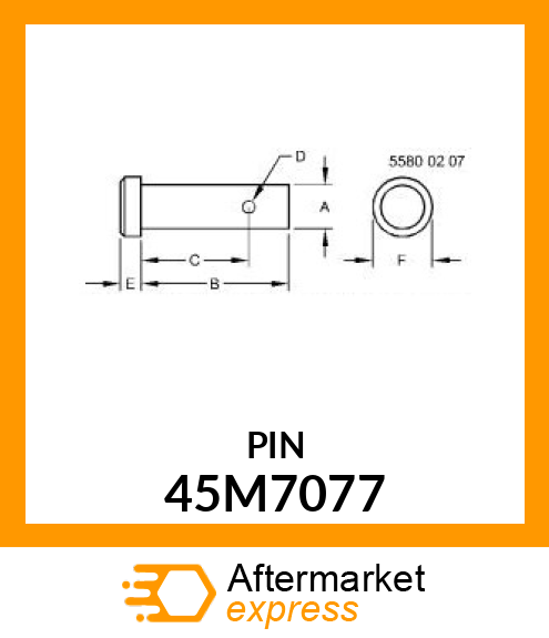 PIN, DRILLED, SAE CLEVIS HEAD 45M7077