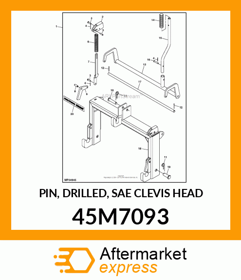 PIN, DRILLED, SAE CLEVIS HEAD 45M7093