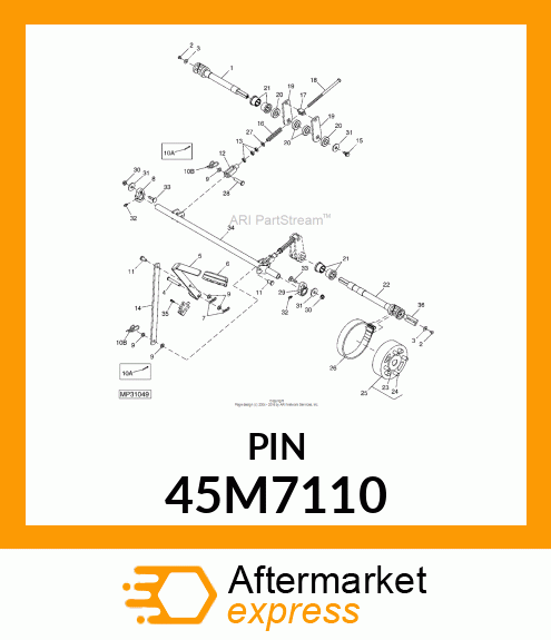 PIN, DRILLED SAE CLEVIS HEAD 45M7110