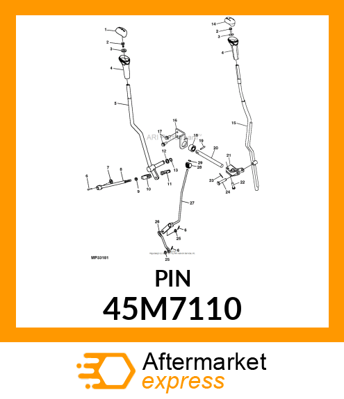 PIN, DRILLED SAE CLEVIS HEAD 45M7110