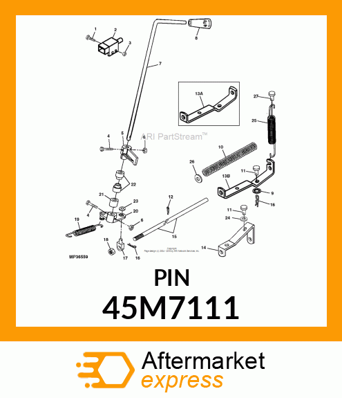 PIN, DRILLED, SAE CLEVIS HEAD 45M7111