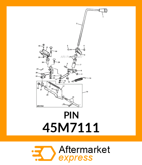 PIN, DRILLED, SAE CLEVIS HEAD 45M7111