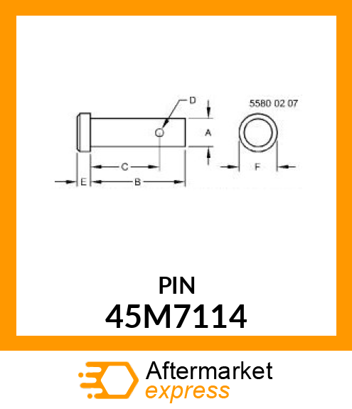 PIN, DRILLED, SAE CLEVIS HEAD 45M7114