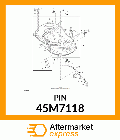 PIN, DRILLED, SAE CLEVIS HEAD 45M7118