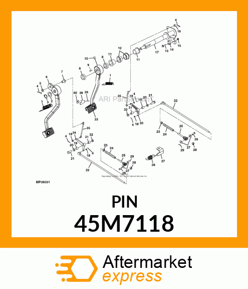 PIN, DRILLED, SAE CLEVIS HEAD 45M7118