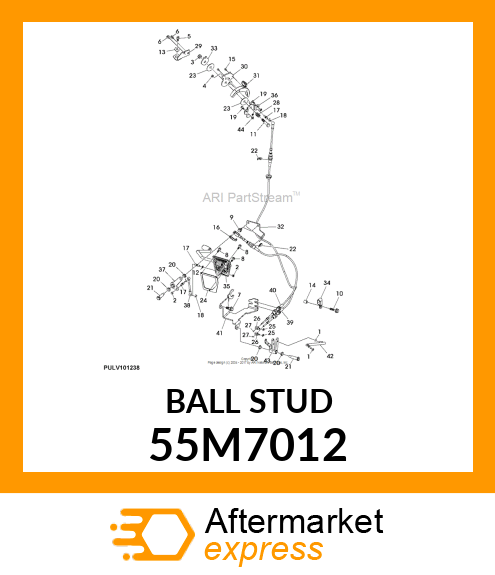 BALL, STUD, METRIC, THREADED 55M7012