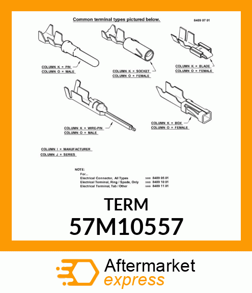 TYCO BOX MALE SLD COPPER 57M10557