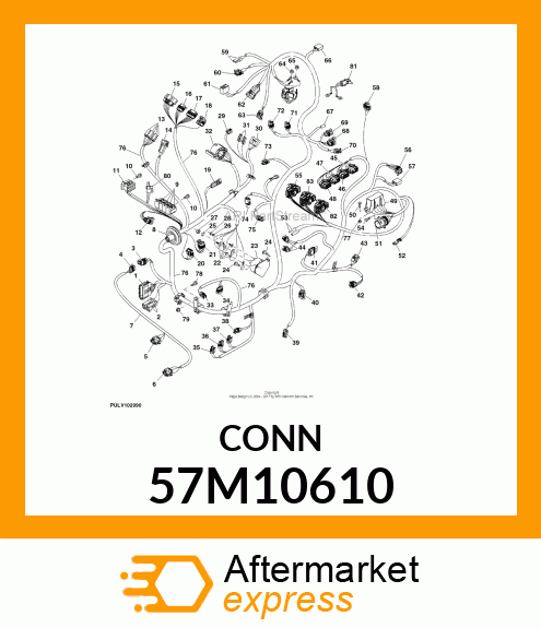 CONN MOLEX CMC 32W FS BLUE POLYSTR 57M10610