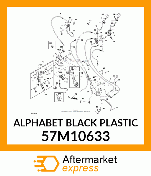 ALPHABET BLACK PLASTIC 57M10633