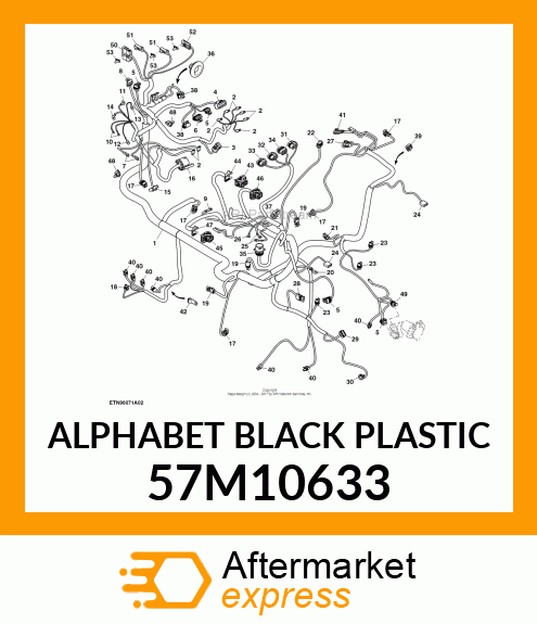 ALPHABET BLACK PLASTIC 57M10633