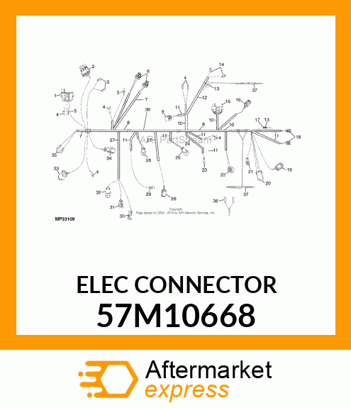 DEUTSCH DTM WEDGELOCK ORANGE PLSTC 57M10668