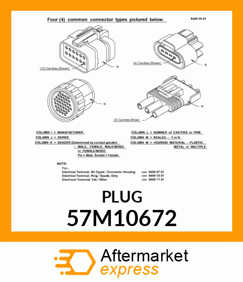 DEUTSCH DTP 4W F SLD BLK PLSTC 57M10672