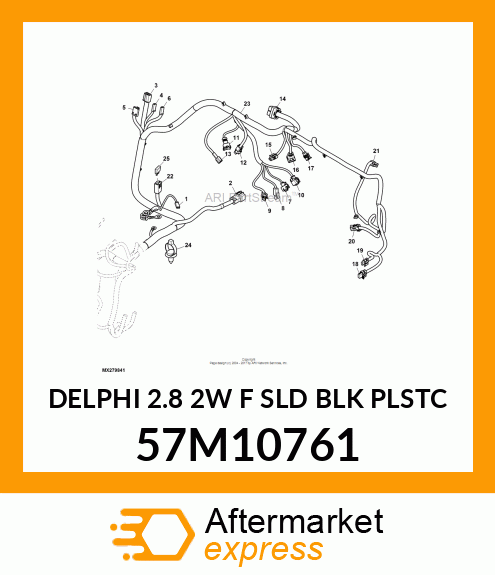 DELPHI 2.8 2W F SLD BLK PLSTC 57M10761