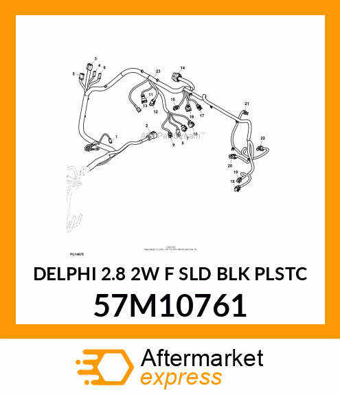 DELPHI 2.8 2W F SLD BLK PLSTC 57M10761