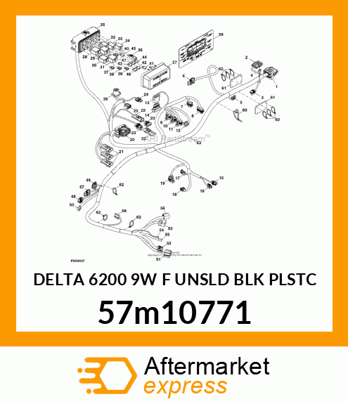 DELTA 6200 9W F UNSLD BLK PLSTC 57m10771