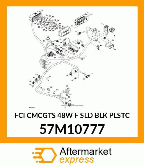 FCI CMCGTS 48W F SLD BLK PLSTC 57M10777